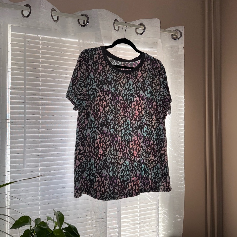 Torrid Pastel Leopard Print Relaxed Fit Top